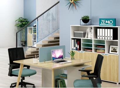Desk workstation Table 2 workstations counter Wood Tables Office Furniture